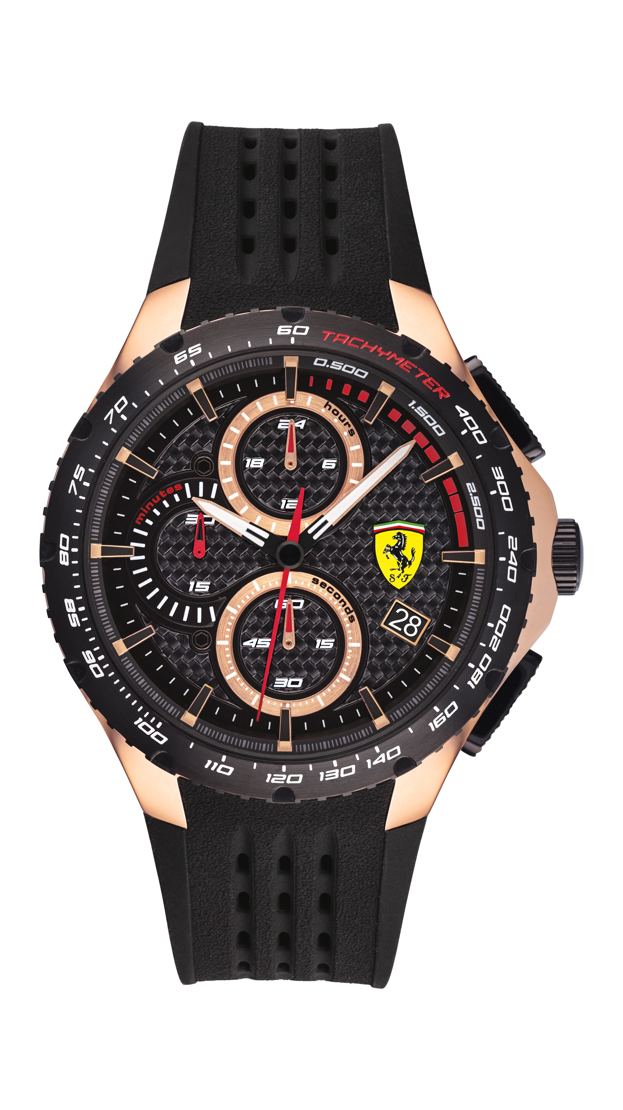 Ferrari 法拉利 RedRev Evo 計時手錶-黑/44mm(08307282)