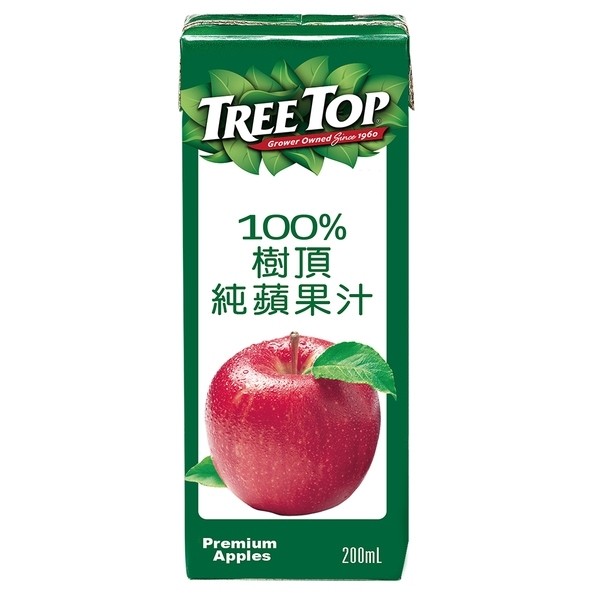 TREE TOP樹頂 100%純蘋果汁-利樂包200ML 共48瓶/2箱【免運組】